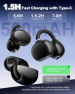 Open Ear Earbuds - Comfort Clip-On Earbuds, Lightweight Open Ear Headphones with 163 Languages AI Translation and Anti-Drop Design, 48H Play Bluetooth 5.4 Fit Sports Travel - Image 4