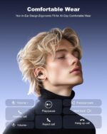 Open Ear Earbuds - Comfort Clip-On Earbuds, Lightweight Open Ear Headphones with 163 Languages AI Translation and Anti-Drop Design, 48H Play Bluetooth 5.4 Fit Sports Travel - Image 5