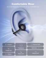 Open Ear Earbuds - Comfort Clip-On Earbuds, Lightweight Open Ear Headphones with 163 Languages AI Translation and Anti-Drop Design, 48H Play Bluetooth 5.4 Fit Sports Travel - Image 7