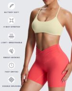 Aoxjox Women's Workout Sports Bras Fitness Ivy Low Impact Bra Yoga Crop Tank - Image 5