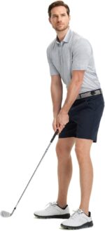 Rouen Polo Shirts for Men Moisture Wicking Quick Dry Lightweight Jacquard Performance Polo Shirts Casual Collared Golf Shirts - Image 3