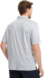 Rouen Polo Shirts for Men Moisture Wicking Quick Dry Lightweight Jacquard Performance Polo Shirts Casual Collared Golf Shirts - Image 4