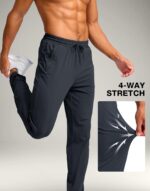 Pudolla 32"/34"/36"/38" Inseam Men's Tall Sweatpants with Zipper Pockets Lightweight Joggers for Athletic Workout Casual - Image 4