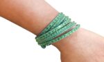 Barzel Leather Created Austrian Crystals Wrap Bracelets (Many Options Available) - Image 3