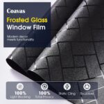 Coavas Blackout Window Film, 100% Sun Blocking & Darkening Privacy Static Cling Film, No Glue Anti-Glare Removable Cover for Bedroom, Living Room, Heat & UV Rejection, 29.5 x 78.7 inches - Image 3