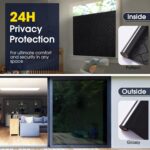 Coavas Blackout Window Film, 100% Sun Blocking & Darkening Privacy Static Cling Film, No Glue Anti-Glare Removable Cover for Bedroom, Living Room, Heat & UV Rejection, 29.5 x 78.7 inches - Image 6