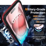Oterkin Magnetic for iPhone 15 Case, [Compatible with MagSafe],[Strong N52 Magnets] Phone Case with [2Pcs Tempered Glass Screen Protectors][10FT Military Grade Protection] (K-Red) - Image 6