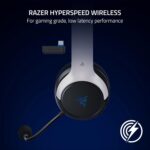 Razer Kaira HyperSpeed Wireless Gaming Headset for PlayStation 5 / PS5, PS4, PC, Mobile: 50mm Drivers - HyperClear Cardioid Mic - Memory Foam Cushions - Bluetooth - 30 Hr Battery - White & Black - Image 3