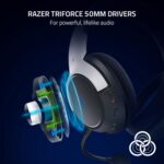 Razer Kaira HyperSpeed Wireless Gaming Headset for PlayStation 5 / PS5, PS4, PC, Mobile: 50mm Drivers - HyperClear Cardioid Mic - Memory Foam Cushions - Bluetooth - 30 Hr Battery - White & Black - Image 4