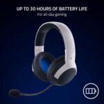 Razer Kaira HyperSpeed Wireless Gaming Headset for PlayStation 5 / PS5, PS4, PC, Mobile: 50mm Drivers - HyperClear Cardioid Mic - Memory Foam Cushions - Bluetooth - 30 Hr Battery - White & Black - Image 8