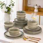 AmorArc Stoneware Dinnerware Sets,Round Reactive Glaze Ceramic Plates and Bowls Sets,Highly Scratch Resistant | Dishwasher & Microwave Safe,Service for 8 Dishes Set (24pc) - Image 6