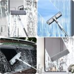 funest 126‘’ Squeegee for Window Cleaning, 2-in-1 Window Cleaner Tool with Extension Pole, Rotatable Head for Indoor and Outdoor Glass Shower Glass Mirror Car RV Window Cleaning Kit - Image 5