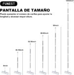 funest 126‘’ Squeegee for Window Cleaning, 2-in-1 Window Cleaner Tool with Extension Pole, Rotatable Head for Indoor and Outdoor Glass Shower Glass Mirror Car RV Window Cleaning Kit - Image 6