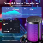 MAONO USB Gaming Microphone for PC, Noise Cancellation Condenser Mic with RGB Lights, Mute, Gain for Streaming, Recording, Podcast, Chat, Twitch, YouTube, Discord, Computer, PS5, PS4, GamerWave - Image 3