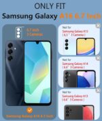 FNTCASE for Samsung Galaxy A16-5G Case: Dual Layer Protective Heavy Duty Cell Phone Cover with Non Slip Textured Back - Shockproof Rugged Military Grade Drop Protection Bumper Tough Black - Image 3