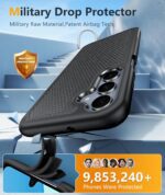 FNTCASE for Samsung Galaxy A16-5G Case: Dual Layer Protective Heavy Duty Cell Phone Cover with Non Slip Textured Back - Shockproof Rugged Military Grade Drop Protection Bumper Tough Black - Image 6