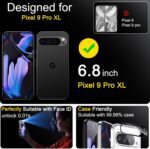 Ferilinso Full Coverage 3 Pack Screen Protector for Google Pixel 9 Pro XL [Phone Case Friendly], 3 Pack Tempered Glass Camera Lens Protector Accessories [Auto- Dusting & Adhesive] - Image 3