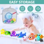 No Hole Mold Free Baby Bath Toys for Kids Ages 1-3,Water Toys for Babies and Toddlers,Ocean Animal Bath Toys for Bathtub,Shower,Beach, Pool,Water Table,Boys Girls Gifts with Storage Bag - Image 4