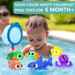 No Hole Mold Free Baby Bath Toys for Kids Ages 1-3,Water Toys for Babies and Toddlers,Ocean Animal Bath Toys for Bathtub,Shower,Beach, Pool,Water Table,Boys Girls Gifts with Storage Bag - Image 6