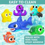 No Hole Mold Free Baby Bath Toys for Kids Ages 1-3,Water Toys for Babies and Toddlers,Ocean Animal Bath Toys for Bathtub,Shower,Beach, Pool,Water Table,Boys Girls Gifts with Storage Bag - Image 8