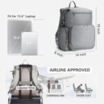 CEI-CEI Neoprene Diaper Bag Backpack with Insulated Pockets, Large Newborn Baby Maternity Bags Travel Tote with Changing Pad (Grey) - Image 5