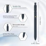 Ddaowanx Gel Pens, 0.7mm Quick Dry Black Ink,Fine Point Smooth Writing Pens,Office School Supplies,Gifts for Women Man(6Pcs Black White Gray, Black) - Image 3