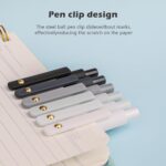 Ddaowanx Gel Pens, 0.7mm Quick Dry Black Ink,Fine Point Smooth Writing Pens,Office School Supplies,Gifts for Women Man(6Pcs Black White Gray, Black) - Image 5