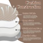 Brown Striped Winsor Chair Cushions with Ties, Dining Kitchen Chair Seat Pads Non Slip Removable Washable Cover 17"x16" Set of 4 - Image 4