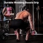 MANUEKLEAR Non-Slip Wrist Straps for Weightlifting Deadlifting, Gym Lifting Straps with D Rings for Cable Machine Workout, 10mm Neoprene Padded Weight lifting Wrist Wraps for Men Women - Image 5