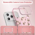 ZTOFERA for iPhone 17 Pro Max Case,Cute Pink Ribbon Bow Tie Planet Star Floral Aesthetic Phone Case,Trendy Slim Hard IMD Shockproof Protective Bumper Phone Cover for Women Girls,Green Leaf - Image 5