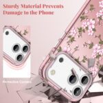 ZTOFERA for iPhone 17 Pro Max Case,Cute Pink Ribbon Bow Tie Planet Star Floral Aesthetic Phone Case,Trendy Slim Hard IMD Shockproof Protective Bumper Phone Cover for Women Girls,Green Leaf - Image 7