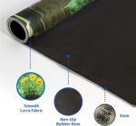 Green Black Cat Mouse Pad Abstract Green Mouse Pad 31.5x11.8 Inch Cat Texture Non-Slip Rubber Base Large Mousepad Stitched Edges Keyboard Mouse Mat Desk Pad for Office and Home - Image 7