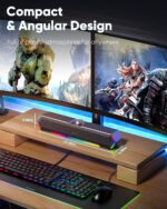 LENRUE G11 Computer Speakers for Desktop, Touch Lights PC Speakers with Surge Clear Sound, USB C/USB Powered for Computer Desktop PC Laptop Monitor - Image 5