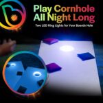 Brightz LED Cornhole Board Ring Lights, 2-Pack - 48-Hour Battery Life - Illuminate Your Game with Dazzling Glows and Ultimate Style for Non-Stop Evening Fun and Excitement (Includes Hole Lights Only) - Image 3