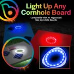 Brightz LED Cornhole Board Ring Lights, 2-Pack - 48-Hour Battery Life - Illuminate Your Game with Dazzling Glows and Ultimate Style for Non-Stop Evening Fun and Excitement (Includes Hole Lights Only) - Image 4