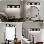 OKELI Bathroom Light Fixtures, Matte Black Vanity Light Modern LED Acrylic Lighting Fixtures, Bathroom Accessories Dimmer Lamps, 3CCT, 22-inch - Image 8