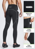 baleaf Men's Thermal Cycling Pants, 4D Padded Winter Bike Tights Fleece Lined Bicyble Riding Leggings - Image 5