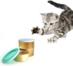SLSON 2 Pack Pet Food Cover Universal Silicone Cat Dog Can Lids Fit Standard Size with Spoons, Light Blue and Green - Image 5