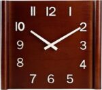 14 inch Wall Clock; Wooden Wall Clock; Wall Hanging Decorations; Decorations; Large Decorative Clock; Quartz Clock; Gifts - Living Rooms or bedrooms, cafes, Offices, Bars, Art. (Walnut) - Image 3