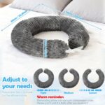 Blulu Gaming Pillow for Lap Support Soft Flannel Working & Crocheting & Reading Pillow for Lap Large Arm Rest & Elbow Support Cushion Sitting on Bed or Sofa, Reduces Arm Pain & Fatigue(Grey) - Image 5
