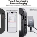 Smartphone Ring Selfie Light Kit Handheld LED Mobile Video Stabilizer Fill Lighting Rig Lights Built-in 8000mAh Battery Rechargeable for Phone Camera, YouTube, TIK tok Video Recording, Make up - Image 6