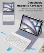 FARYODI Slim Bluetooth Keyboard for iPad Air 13-inch (M2/M3) and Tablet/Smartphone/PC,Detachable Wireless 10.7-inch Keyboard Compatible with iOS,Window,Android,Lightweight Portable&Rechargeable,White - Image 7