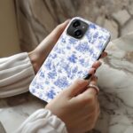 for iPhone 15 Plus Case, Wireless Charging Compatible,Dual-Layer Protection with Stylish Wildflower Design, Soft Silicone + Hard Shell, Cute Chic Phone Cover for Women - Blue Safari Delight - Image 3