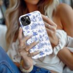 for iPhone 15 Plus Case, Wireless Charging Compatible,Dual-Layer Protection with Stylish Wildflower Design, Soft Silicone + Hard Shell, Cute Chic Phone Cover for Women - Blue Safari Delight - Image 7