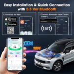 ANCEL BM Series 24V 12V 6V Battery Monitor - BM300 Pro Bluetooth 5.3 Battery Monitor with Charging, Cranking System Test & Alarm - IP67 Waterproof Voltmeter for Trucks, Cars, Motorcycles, Boats - Image 5