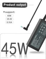 New 45W 19.5V 2.31A Charger Compatible with HP Laptop Computer Smart Blue Tip Power Adapter - Image 3
