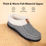 VeraCosy Women's Moccasin Slippers Warm Comfy Wool-felt Memory Foam Indoor House Shoes - Image 4