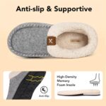VeraCosy Women's Moccasin Slippers Warm Comfy Wool-felt Memory Foam Indoor House Shoes - Image 6