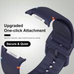 Sport Bands Compatible for Samsung Galaxy Watch 8/8 Classic Band,No Gap One Click Soft Silicone Replacement Strap for Galaxy Watch 8 40 44mm/8 Classic 46mm Men Women-6 Packs - Image 4