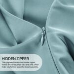 INFIIXSO Mulberry Silk Pillow Cases King Size Set of 2, Silk Pillowcase with Hidden Zipper 20"x36", Extraordinary Smooth and Soft Pillow Case for Hair and Skin(Haze Blue, 2 Pack) - Image 6